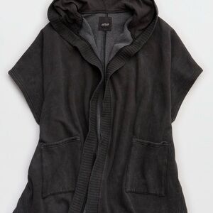 Aerie Dark Gray Hooded Cape